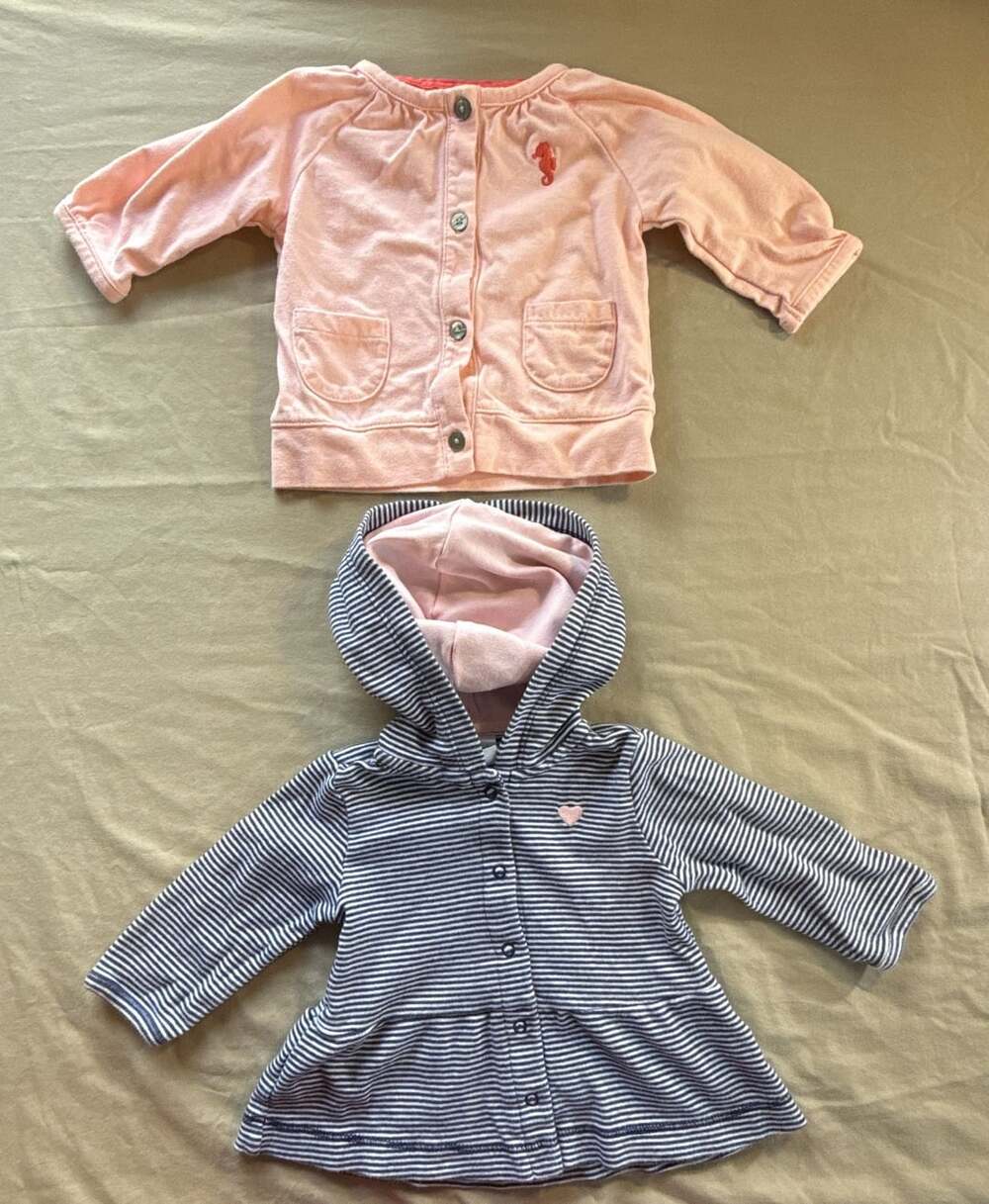 Carter's Cardigans Lot Size 3 Months Pink Striped Jackets